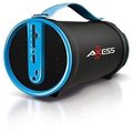 Axess Axess SPBT1033-BL Portable Bluetooth 2.1 Hi-Fi Cylinder Speaker with SD Card; AUX & amp - FM Inputs Sub - Blue SPBT1033-BL